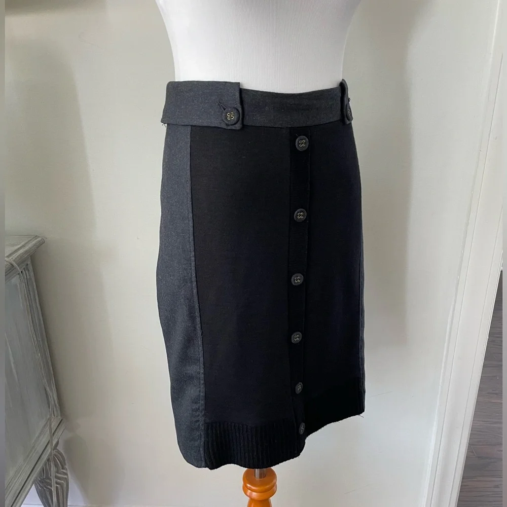 FRANKIE MORELLO MILAN SWEATER FRONT STRETCH WOOL SKIRT